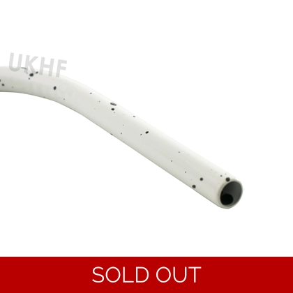 Steel - Bent Straw - White with Black Splashes